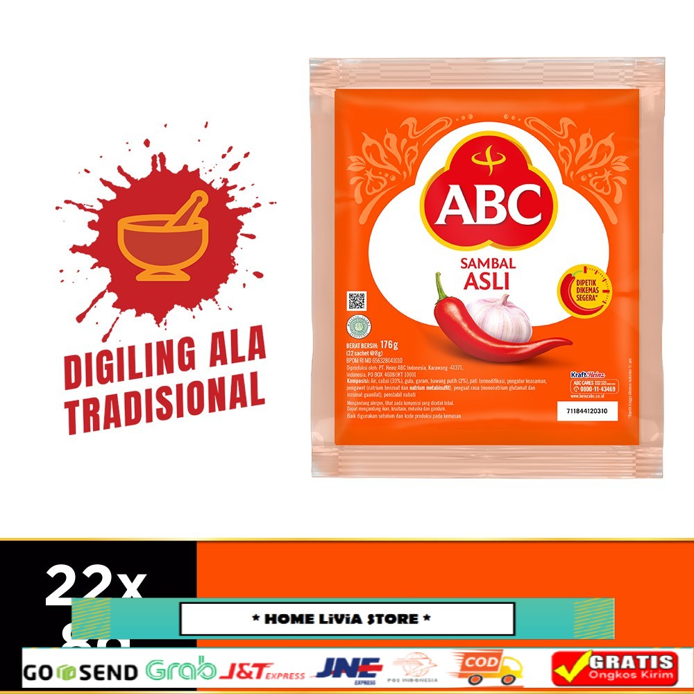 

ABC Sambal Asli 22 x 8 gr