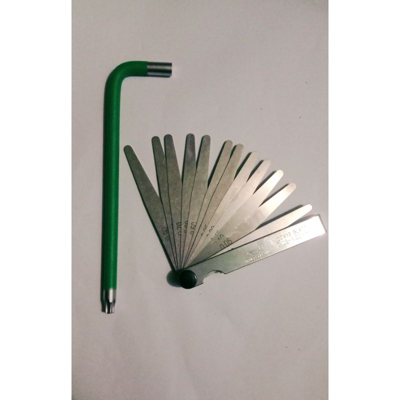 kunci stel klep motor 2 pcs kunci L klep T40 TEKIRO+fuller gauge TRUMMPET