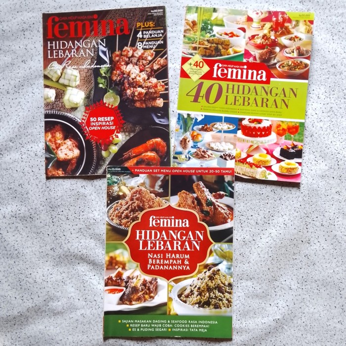 Cabutan Majalah Gaya Hidup..FEMINA HIDANGAN LEBARAN, Lain Lih Deskrips