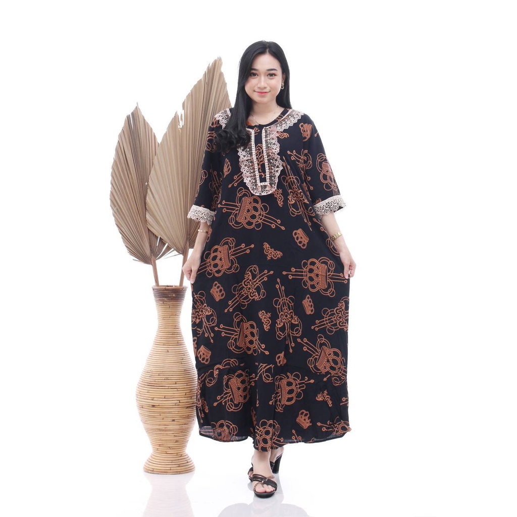 LONGDRESS RENDA MAHKOTA | DASTER GAMIS WANITA RAYON SUPER