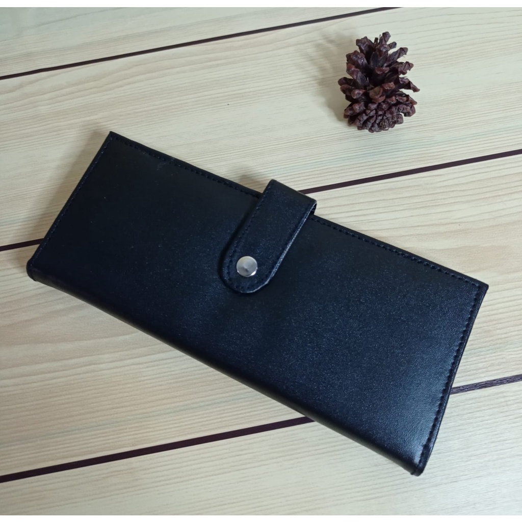 A-ZAHRA 01 DOMPET PANJANG KANCING / DOMPET PRIA WANITA PANJANG / DOMPET KANCING POLOS