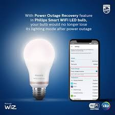 Lampu Pintar PHILIPS Tunable Smart WiFi Lampu LED White 8W On OFF Otomatis