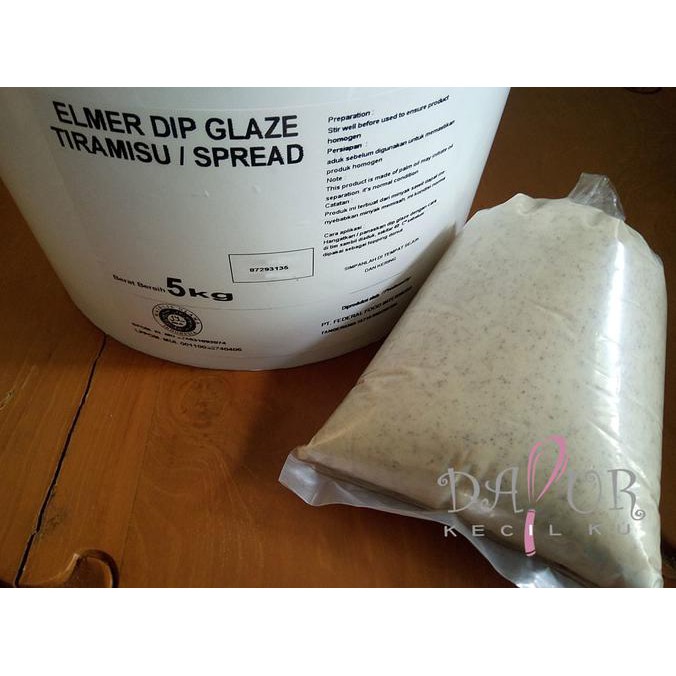 

Topping Donat \u002F Elmer Dip Glaze Tiramisu 500 gr repack