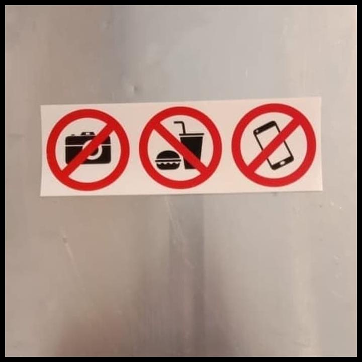 

Sign Sticker Transparan No Food. Hp. Foto Uk 30X10Cm K3 Rambu Safety Promo Ramadhan