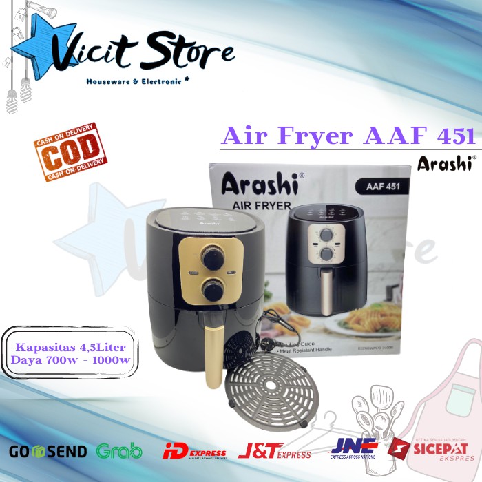 Arashi Air Fryer AAF 451 4,5Liter / Mesin Menggoreng Tanpa Minyak