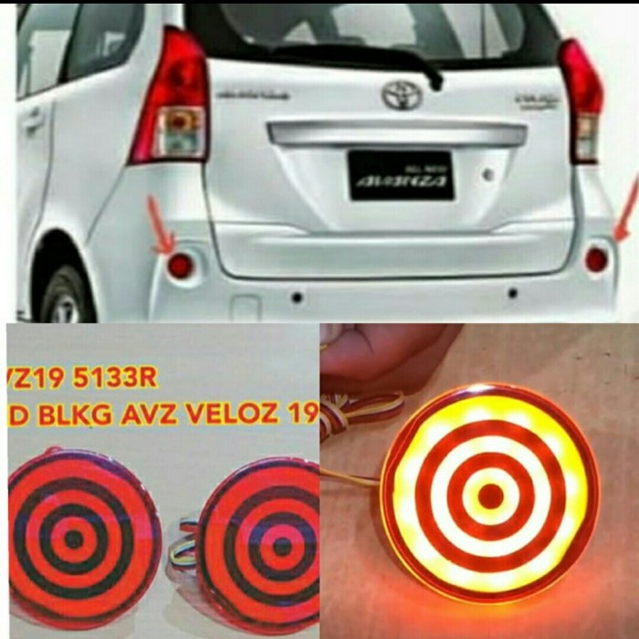 Lampu Led Reflektor Bumper Belakang Toyota Avanza Type Veloz 2012-2020
