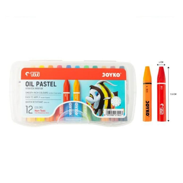 

[(BAYAR DITEMPAT) Crayon/Krayon Oil Pastel Joyko 12 Warna