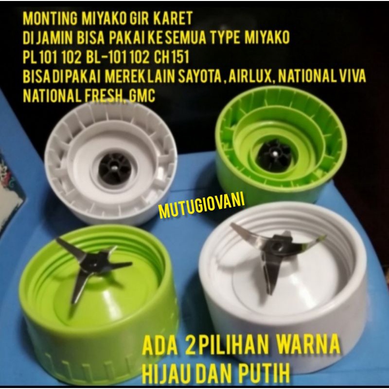 Mounting blender mangkok pisau Blender miyako BL-101 PL, BL-102 PL,  BL-101 GS gir karet