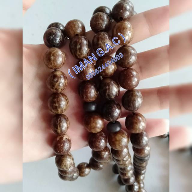 Tasbih biji gebang syekh kuro , tasbih 12mm