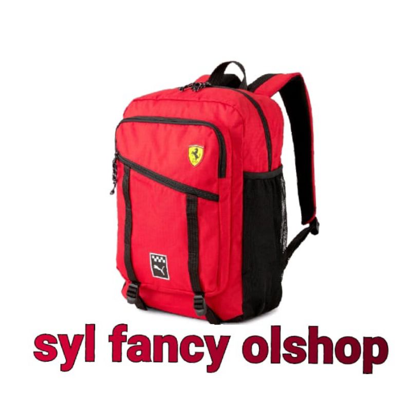 tas puma ferrari  ransel backpack red rossa corsa