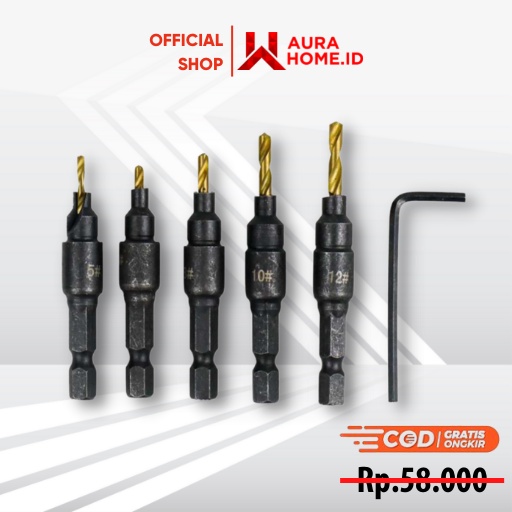 Vastar Mata Bor Drill Bit HSS 1.98-3.56 mm 5 PCS / Mata Bor Besi Kayu Beton Pagoda Nachi Tuner Porti