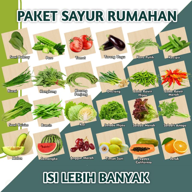 

PAKET SAYUR RUMAHAN LENGKAP SERIBUAN HIDROPONIK SAWI PAKCOY SAWI CAISIM BROKOLI KEMBANG KOL SELADA MERAH SELADA HIJAU BAWANG BOMBAY BAWANG MERAH SELEDRI KANGKUNG PARE TOMAT TERONG CABE DLL ISI BANYAK