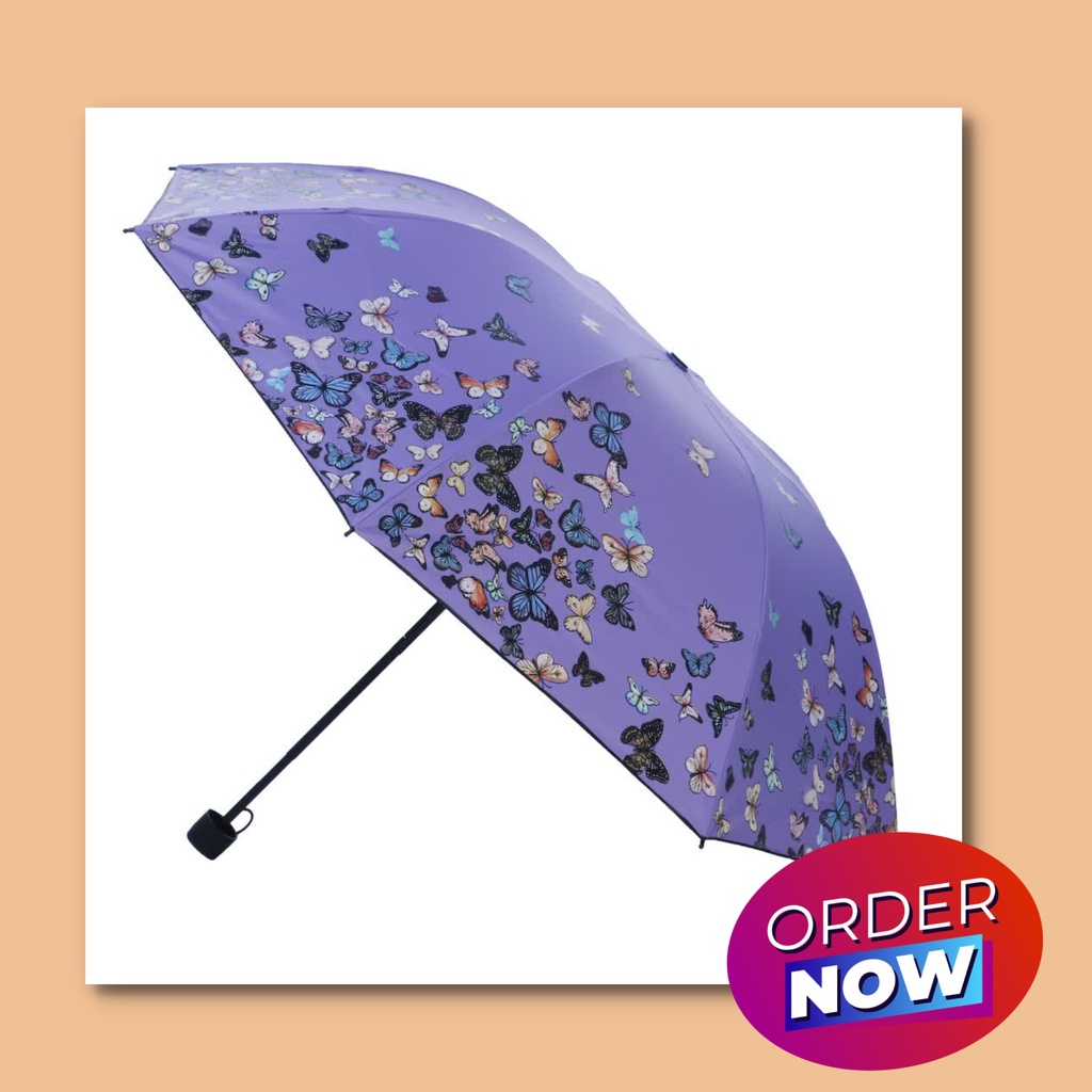 Umbrella Payung Lipat Otomatis New Butterfly Cantik Loko Original Premium Ke155