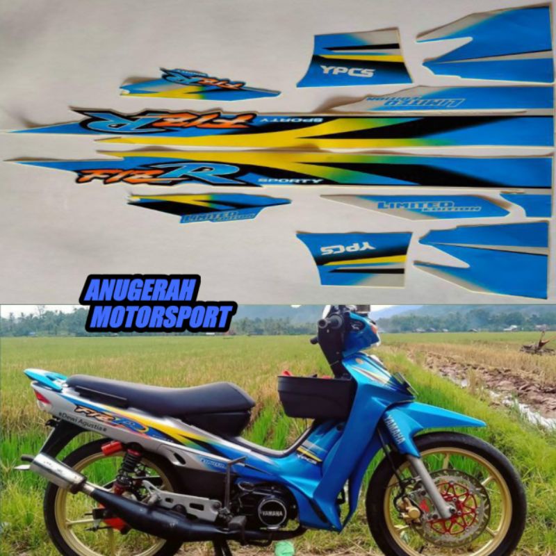striping / sticker lis body fizr / fiz r / f1zr sporty limited edition biru silver