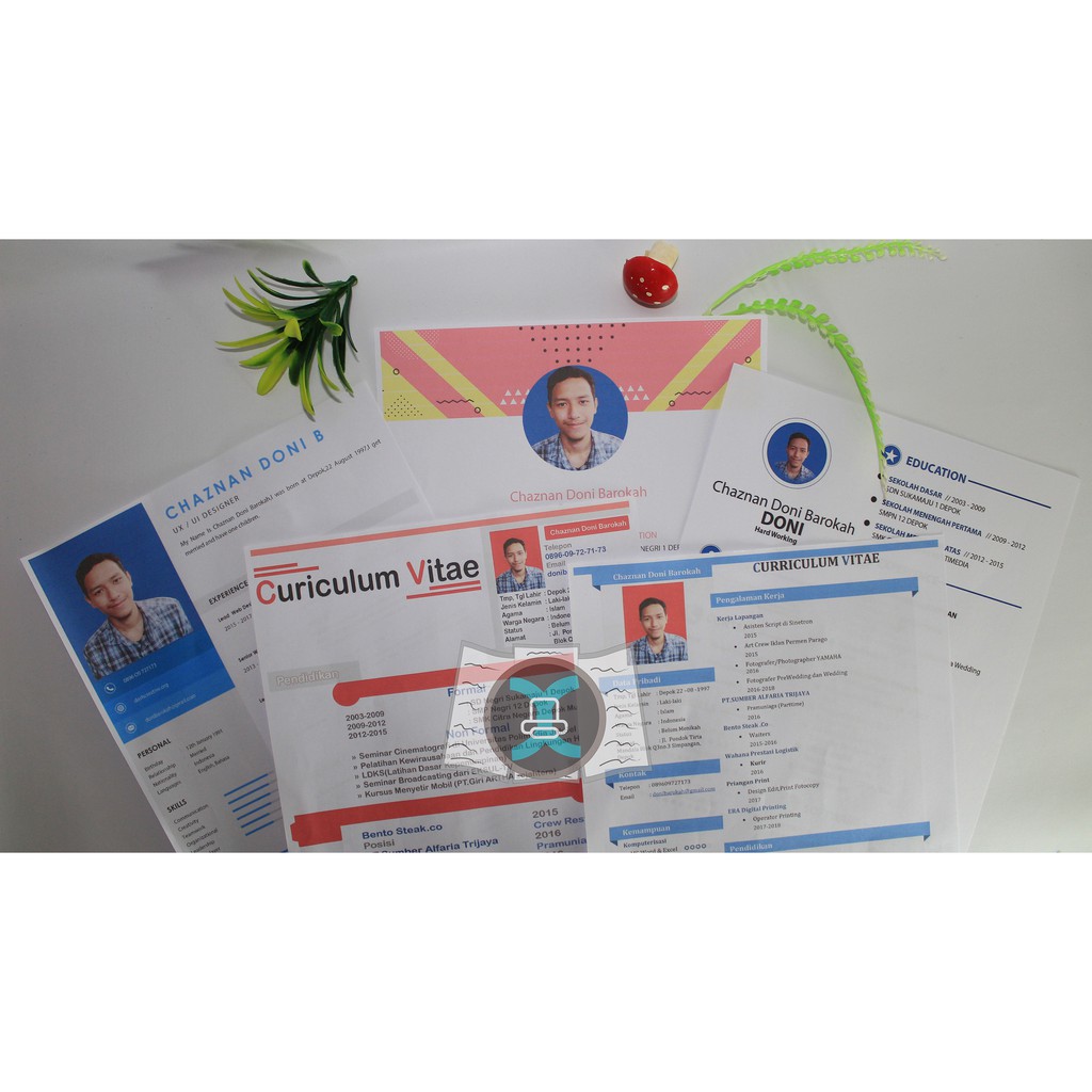 Cetak CV dan Surat Lamaran Custom Murah