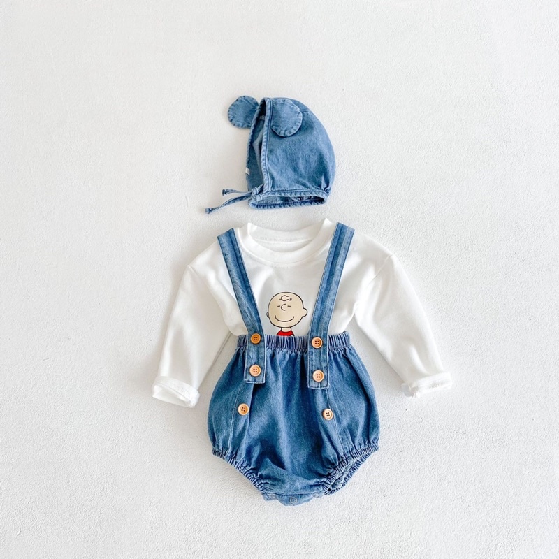 Peanut denim overall