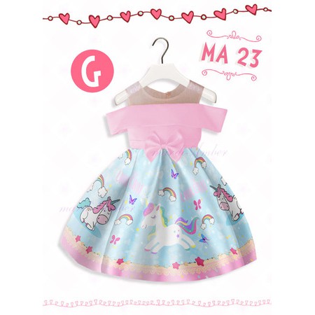 pink blue baby dress