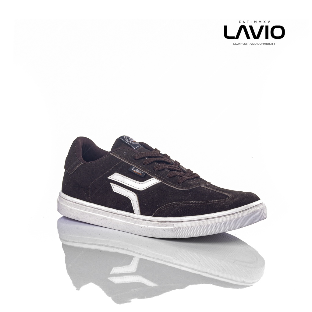 Lavio Sepatu Sneakers Kulit Suede Original Kekinian Light Terbaru 2021