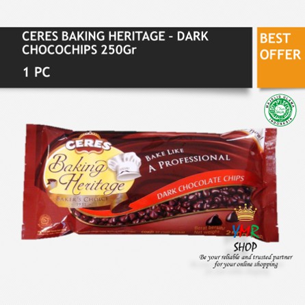 Ceres Baking Heritage Dark Choco Chips / Milk Choco Chip / Candy Shell 250Gr