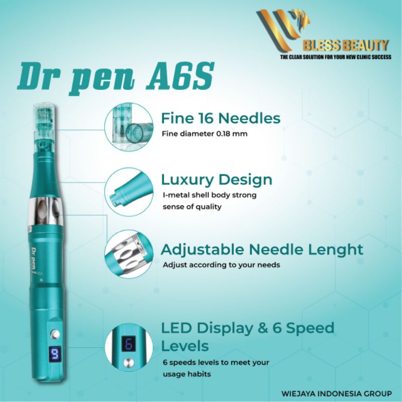 Dermapen A6s A6 a9 M7 Wireless Dr Pen LCD Smart Microneedling Penghilang Bopeng Stretch Mark Sulam Alis Bibir Original