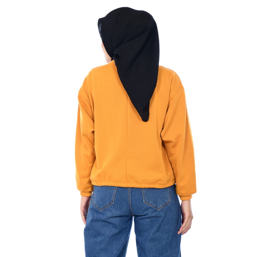Sweater Crop Wanita X Urband A242 Mustard