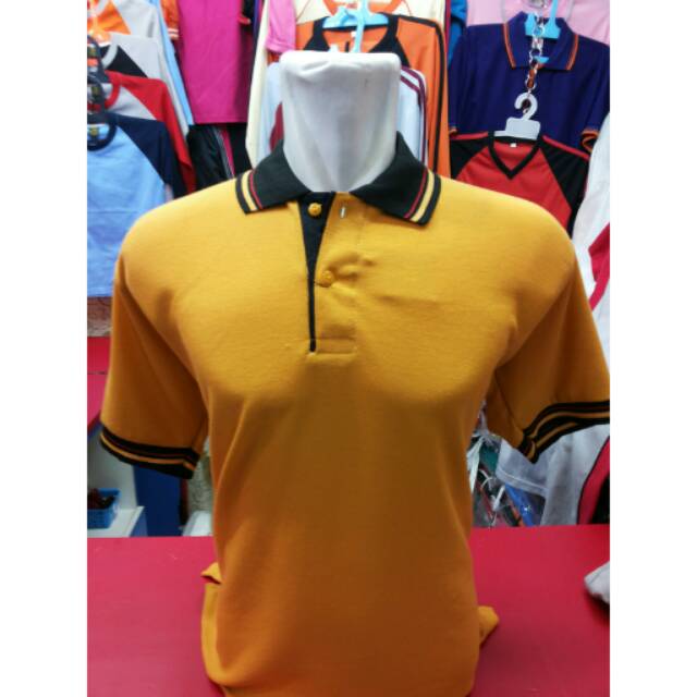Polo Shirt Pendek Kuning | Kaos Polos | Kaos Cowok | Kaos Cewek | UNISEX
