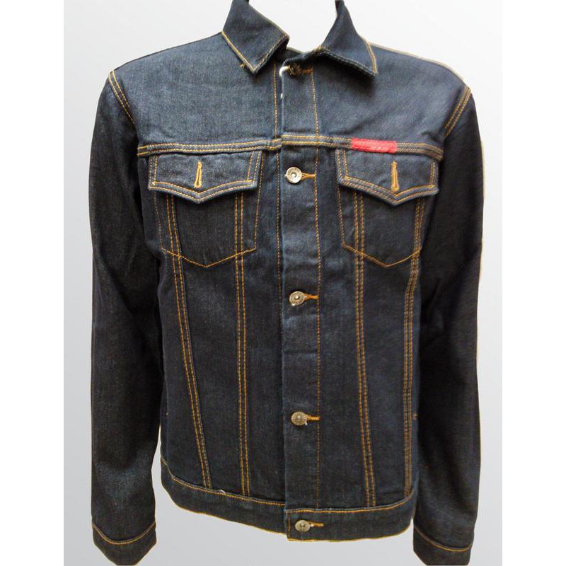 Jaket Jeans Pria Warna Hitam Garment - 58038