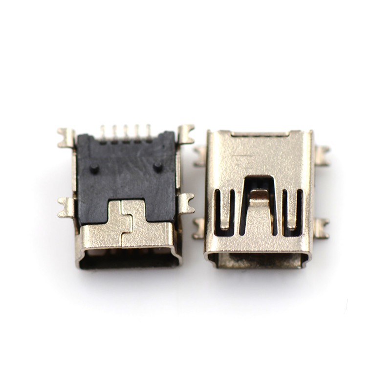 High cost performance 10pcs/set Mini USB Connector 5pin seat Jack Inserting Plate seat Mini Usb C