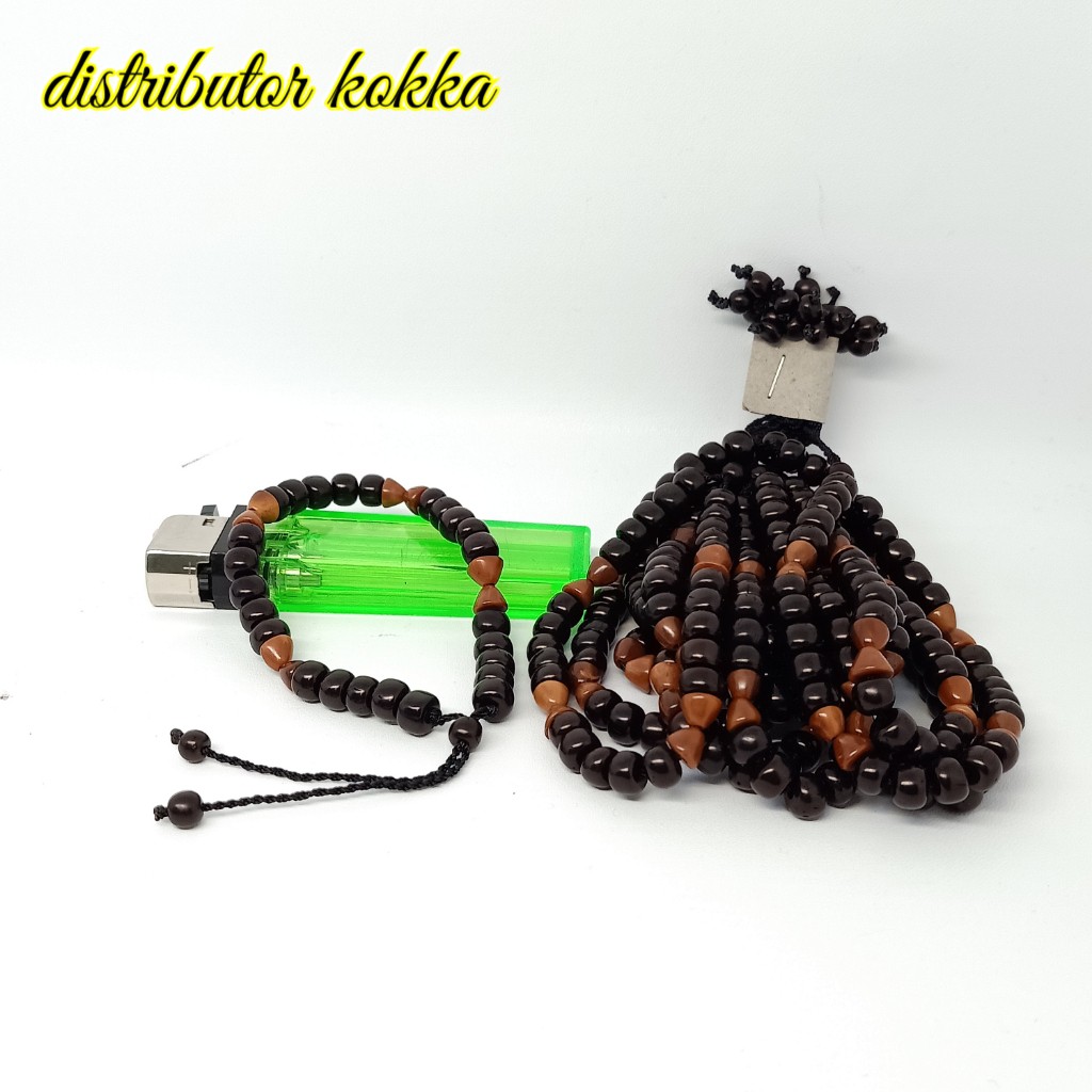 ( SUPER MURAH ) Harga grosir 10 pcs gelang Kokka kaukah donat  halat tangkup hitam