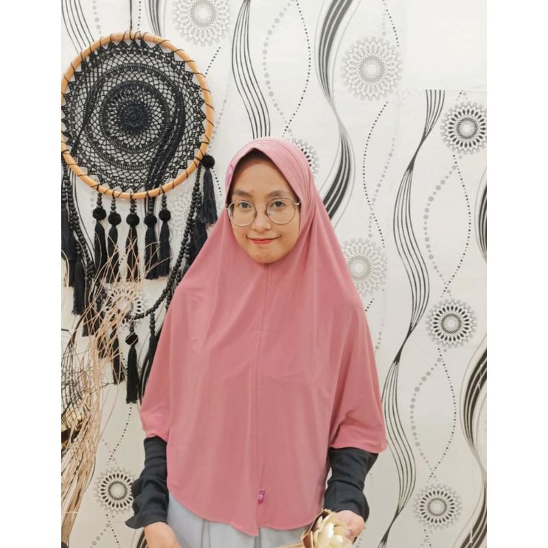 Grosir Jilbab Instan/Bergo Rasyiqul Original sz L-Pink