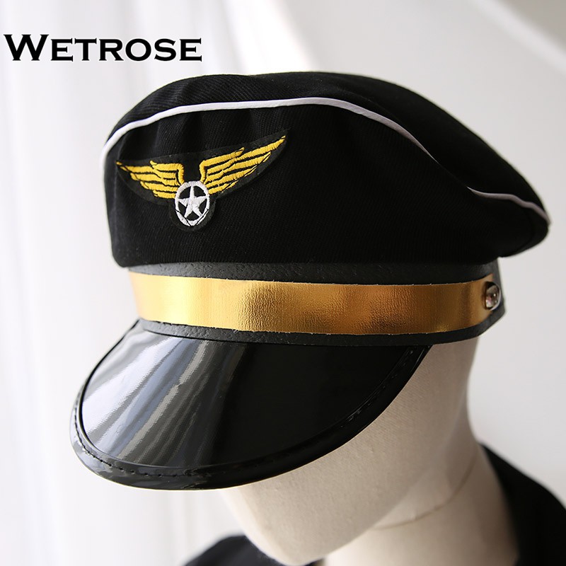 【Wetrose】High-end Sexy Women's Passion Stewardess Uniform Captain Aviation Cosplay Sexy Lingerie Set