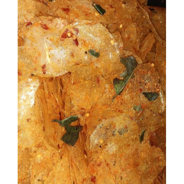 

Kripik kaca 250 gram/ pikca pedas 1/4 kg / kripik kaca pedas daun jeruk
