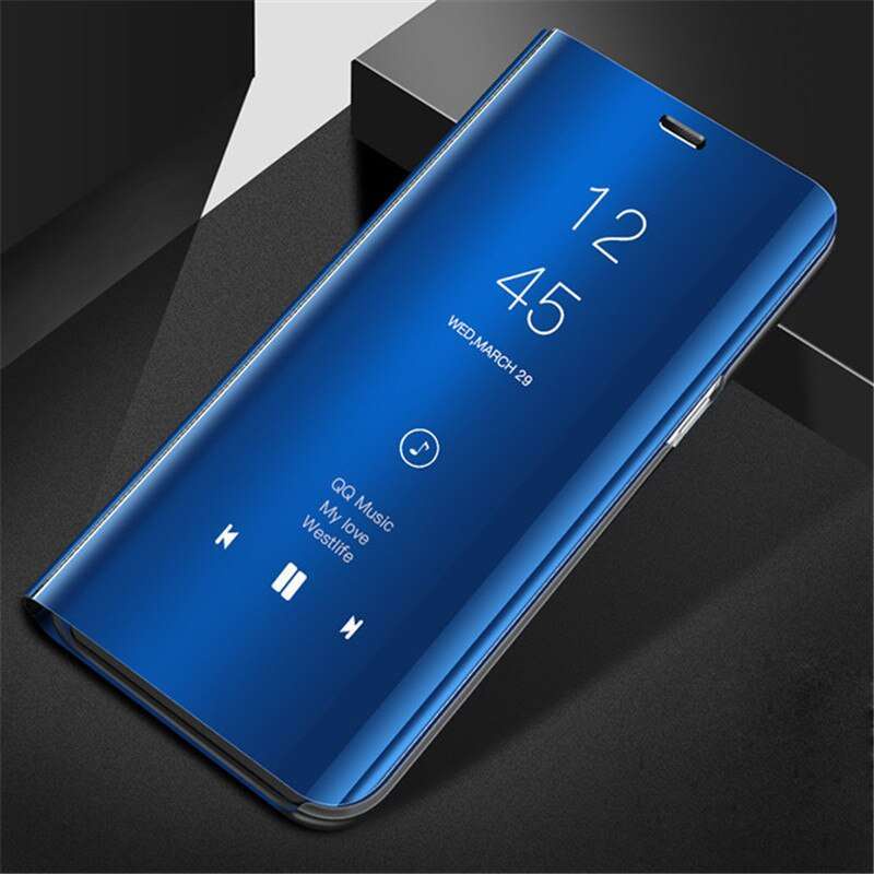 DA Flip Cover Mirror Standing REALME C11 C12 C15 X 3PRO 5 5PRO Case Smart View mirror case metal