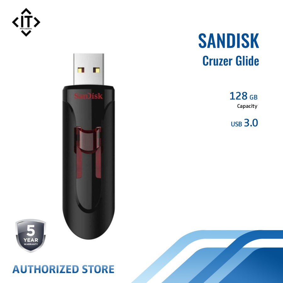 SanDisk SDCZ600-128G-G35 Cruzer Glide USB Flashdisk [128GB]
