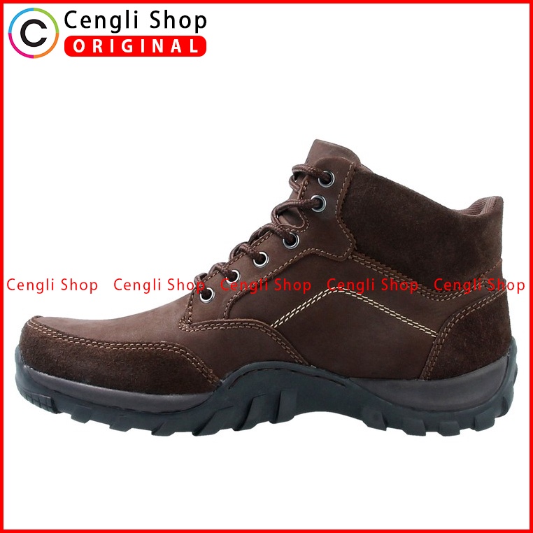 SEPATU BOOT PAKALOLO PRIA ORIGINAL CASUAL KULIT ASLI COKLAT PB06