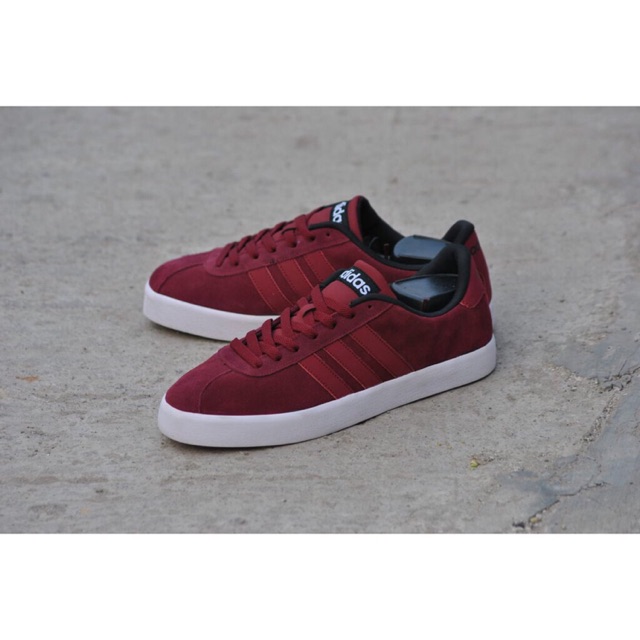 sepatu casual ADIDAS VL COURT MAROON ORIGINAL BNWB