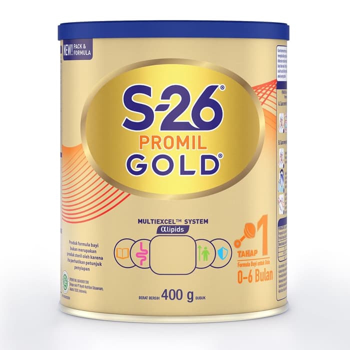 S-26 Gold Promil / tahap 1 / Tahap 2 400 GR / Susu Formula untuk bayi usia 0 - 6 bulan / 6-12 bulan