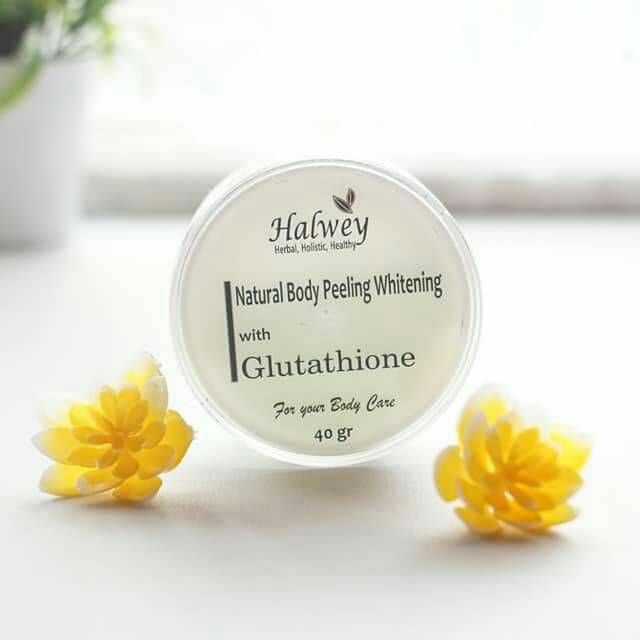 Natural body peeling whitening with glutathione