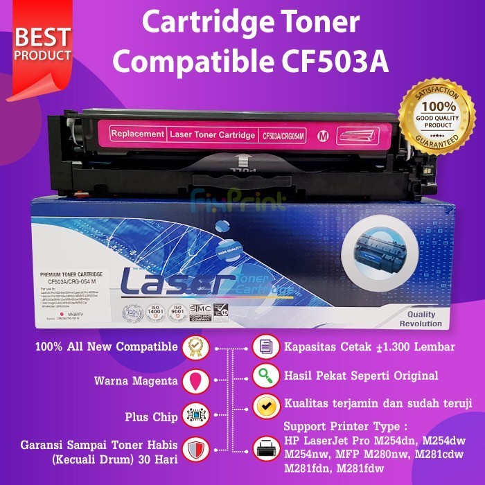 Cartridge Toner HP 202A CF502A Yellow Compatible M254dn M254dw M280nw