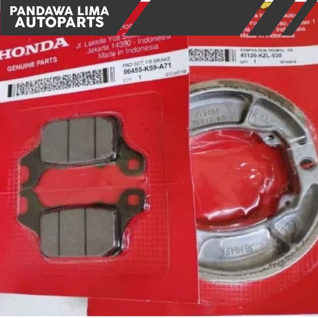 KAMPAS REM DEPAN BELAKANG HONDA VARIO 150 ORI HGP