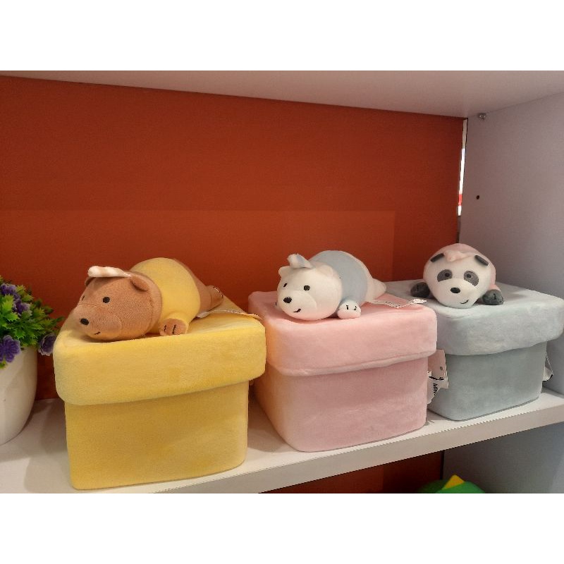 miniso x we bare bears boneka gift box / storage box