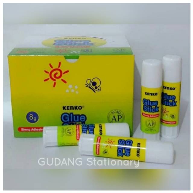 Lem Glue Stick Kenko 15 gram [ isi 20 pcs ]