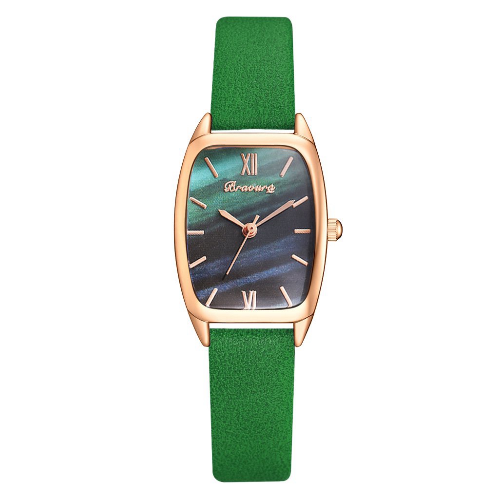 Jam Tangan Wanita Casual Fashion Women Square Dial Leather Watch Hot Selling Quartz Couple Watches