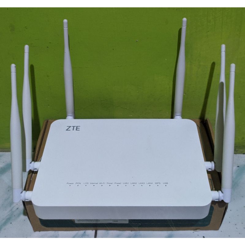 ONT GPON ZTE F670 Premium 5G Antena 6 Plus Adaptor