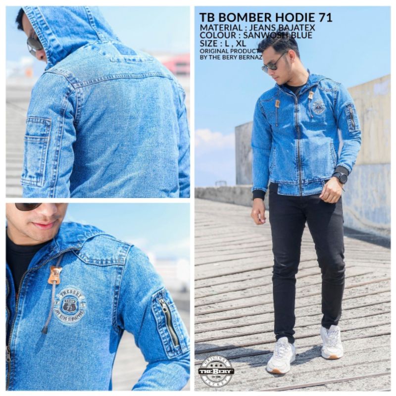 Jaket Hoodie Original The Berry 71 - Jaket Kasual Pria - Jaket Jeans Riders