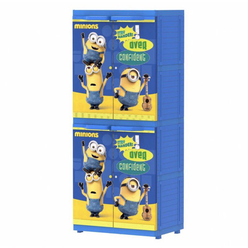lemari plastik 4susun/lemari naiba minion