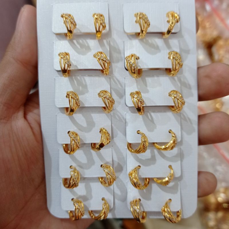 paket usaha anting anak ada mata, isi 4 lusin / 48 PCS