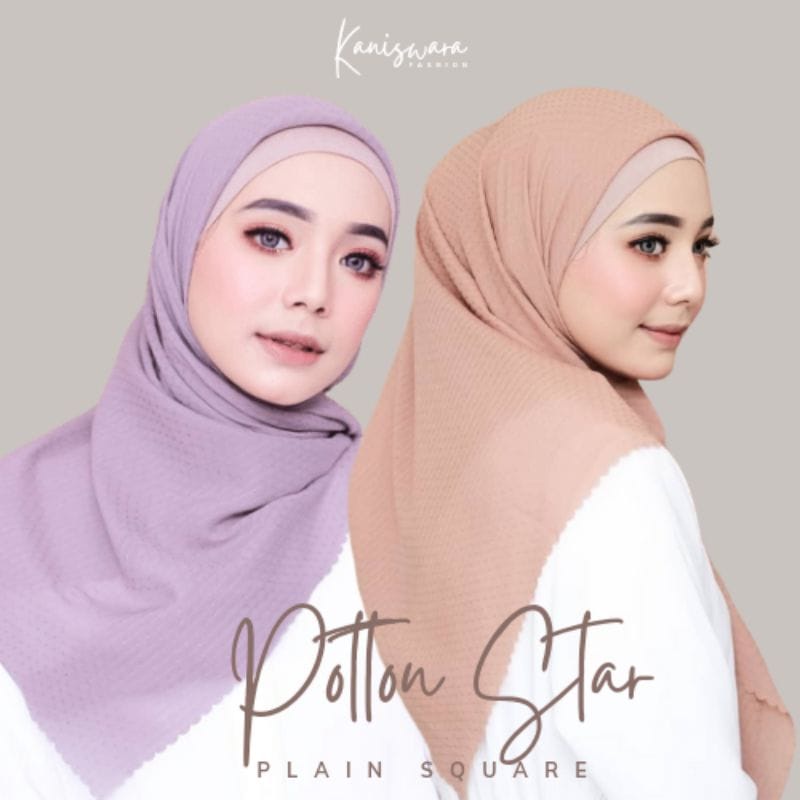 hijab segi empat potton star / hijab square potton star