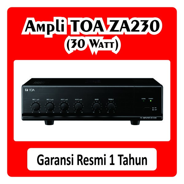 Amplifier TOA Ampli ZA 230 ZA230 ZA-230 30 Watt W Mixer Original for 1 Horn Corong Speaker Masjid