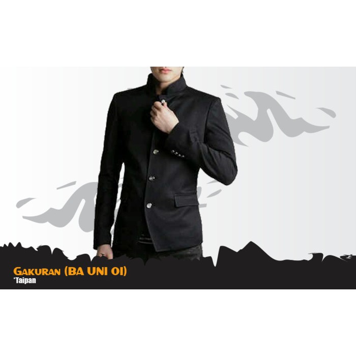 Blazer Gakuran Suzuran Crows zero Cosplay Jas Hitam Puring BA UNI 01